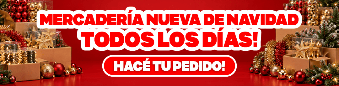 Mercadería nueva de Navidad todos los días. Hacé tu pedido.